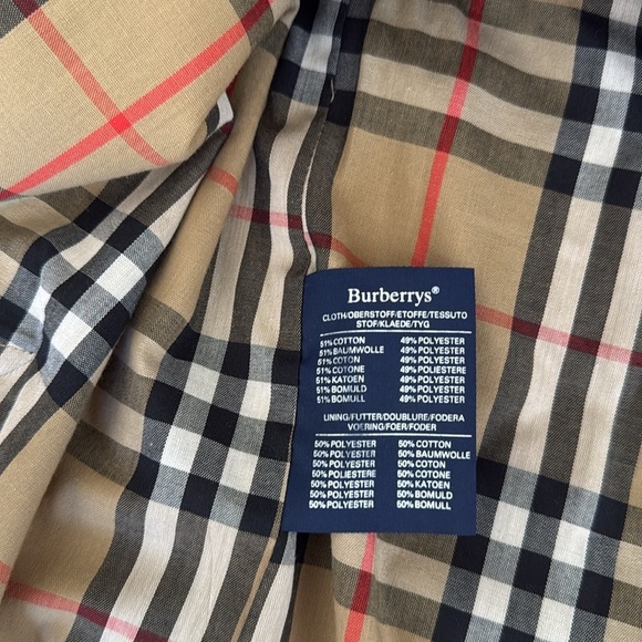 Vintage Burberry Tan Nova Check Plaid Lined Double Breasted Tie Trench Coat - Picture 12 of 16